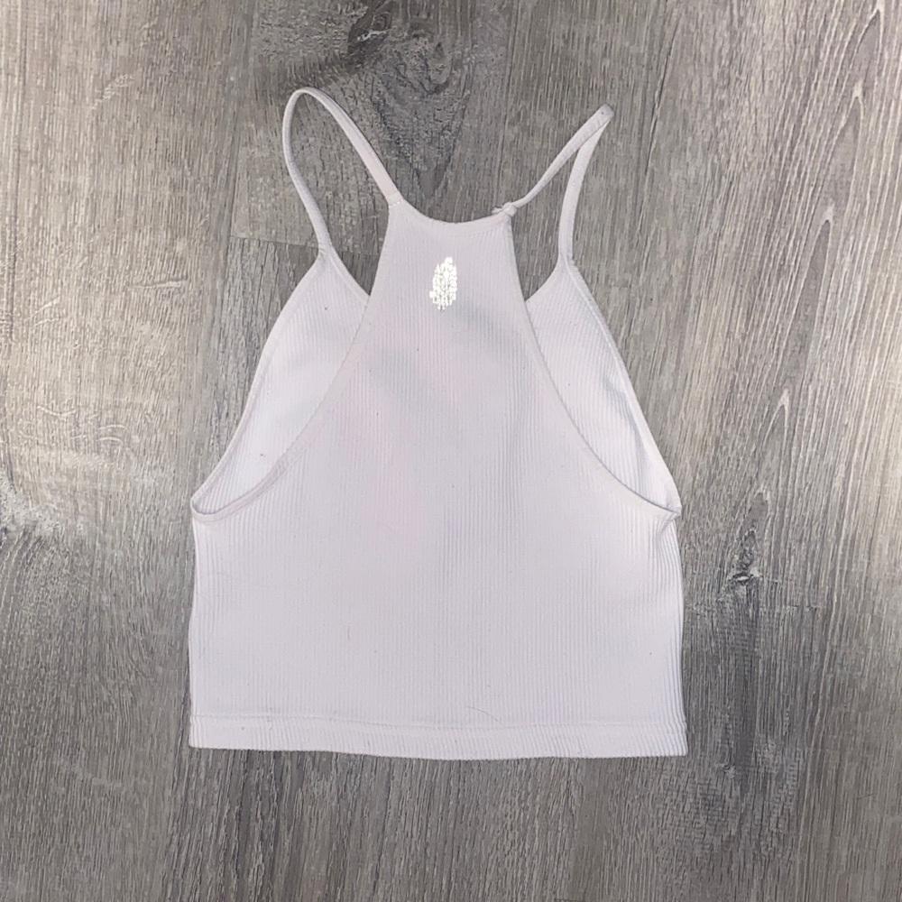 Free People Cream Ribbed Tank Top - Picture 3 of 3